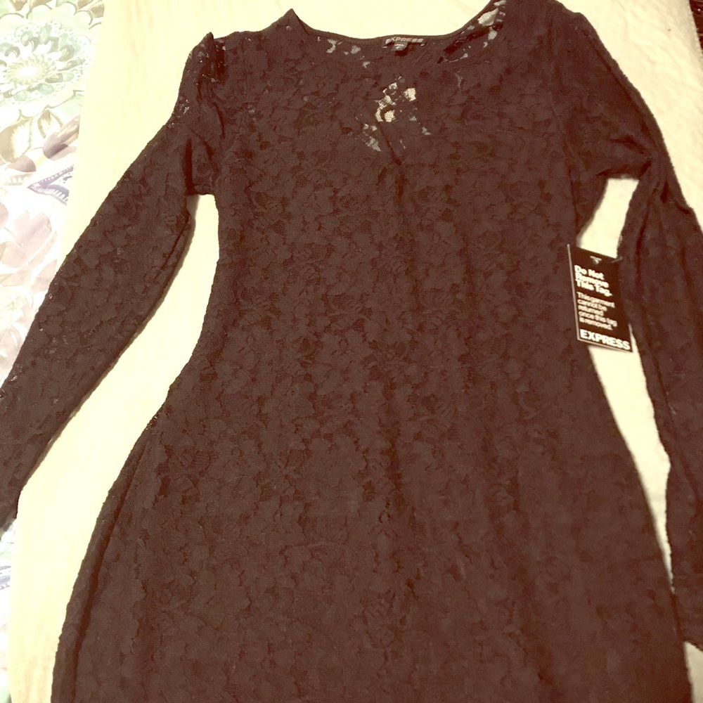 Black lace dress